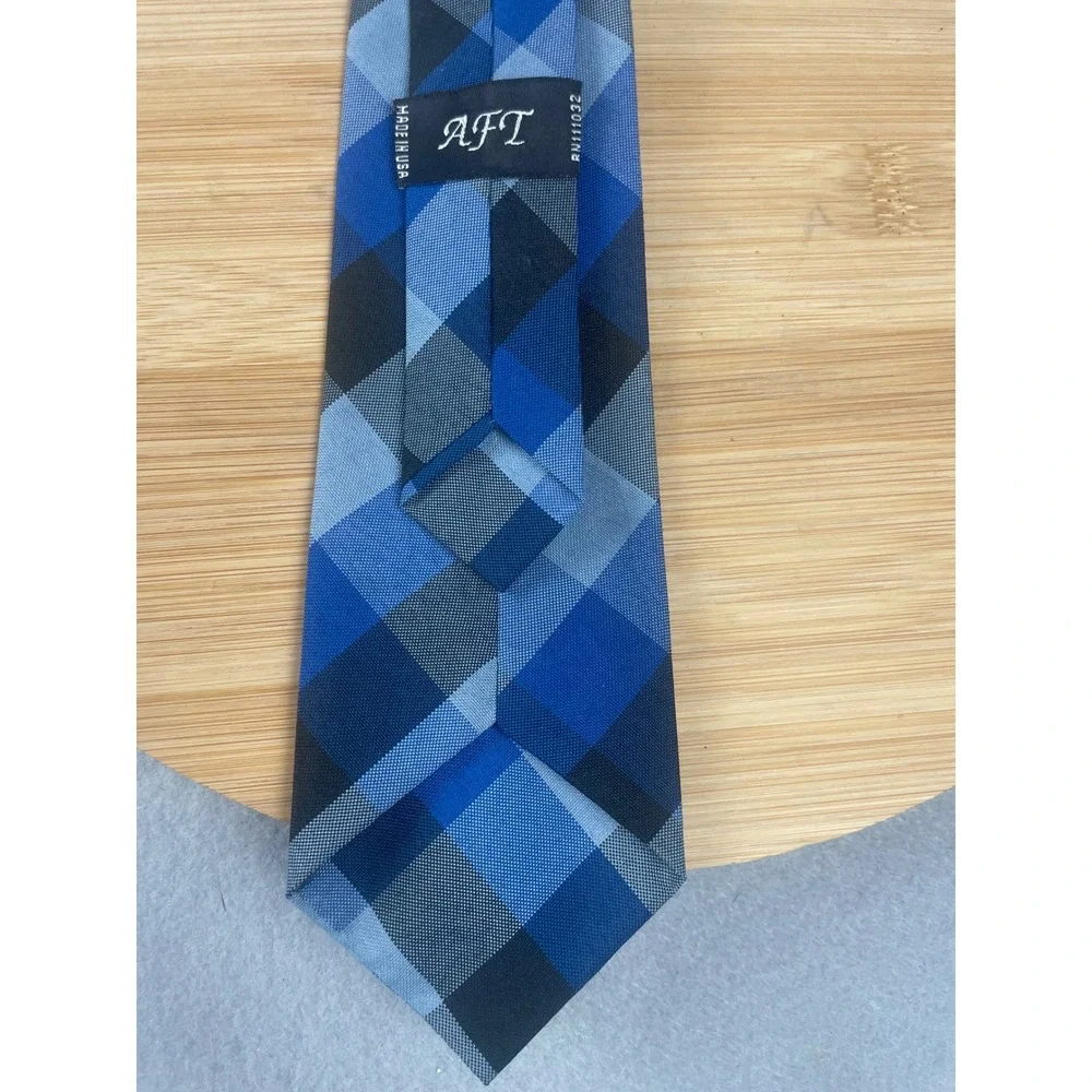 Dennis‎ Uniforms Kids Blue Plaid Hastings School Uniform Clip On Tie Made in USA